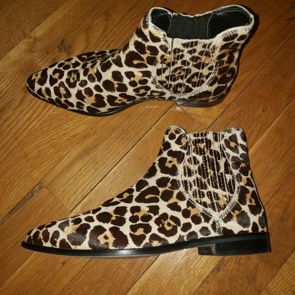 Rebecca minkoff leopard ankle booties